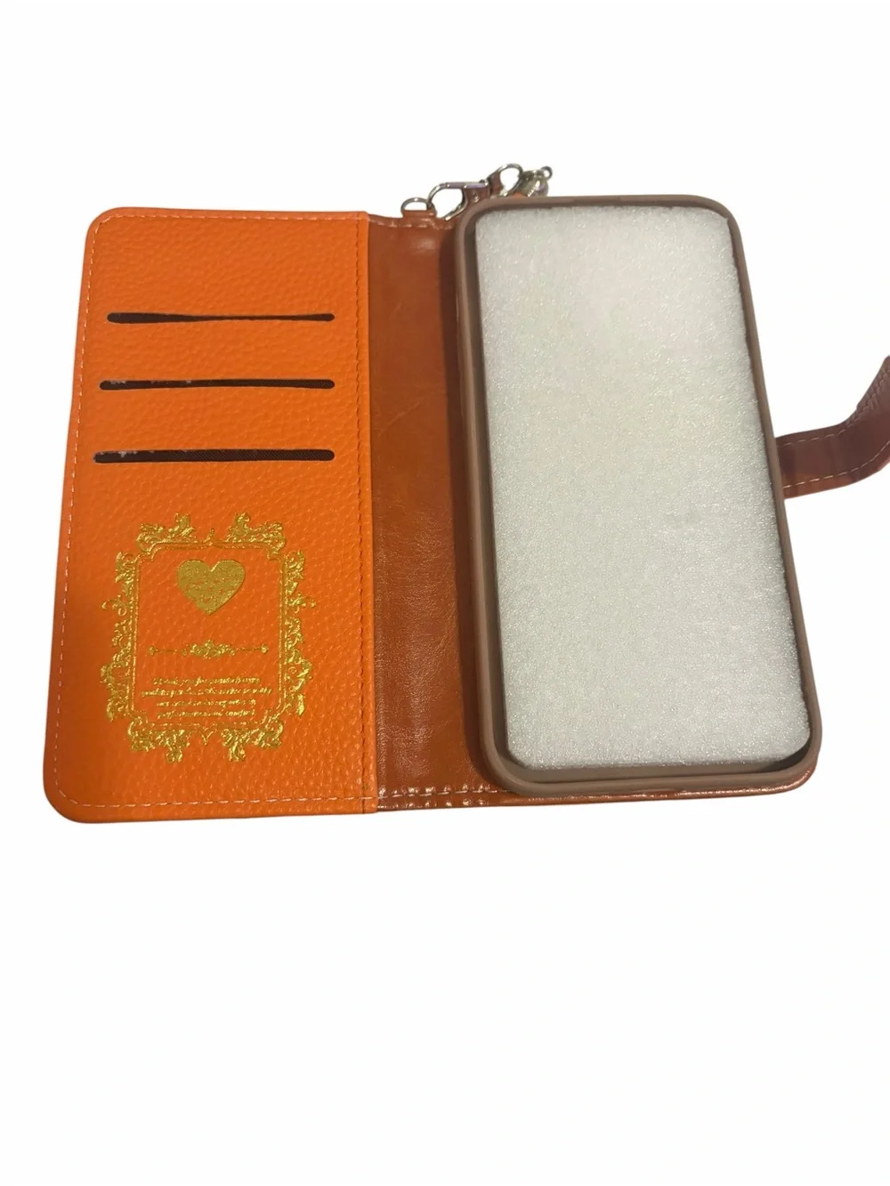 Kate Spade Orange iPhone Max Wallet Case Card Holder Tassel Folio